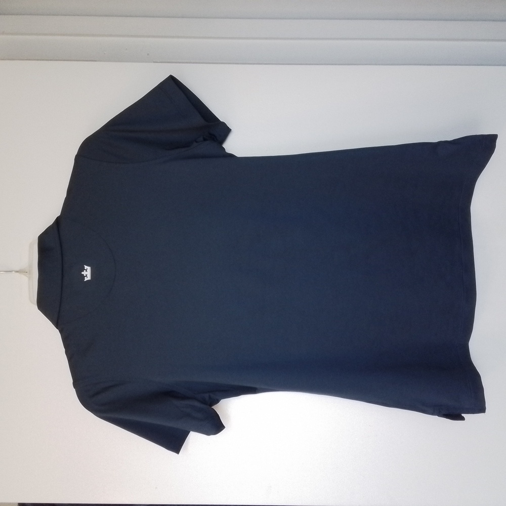 Peter Millar Wicking Solid Blue Golf Button Polo … - image 2